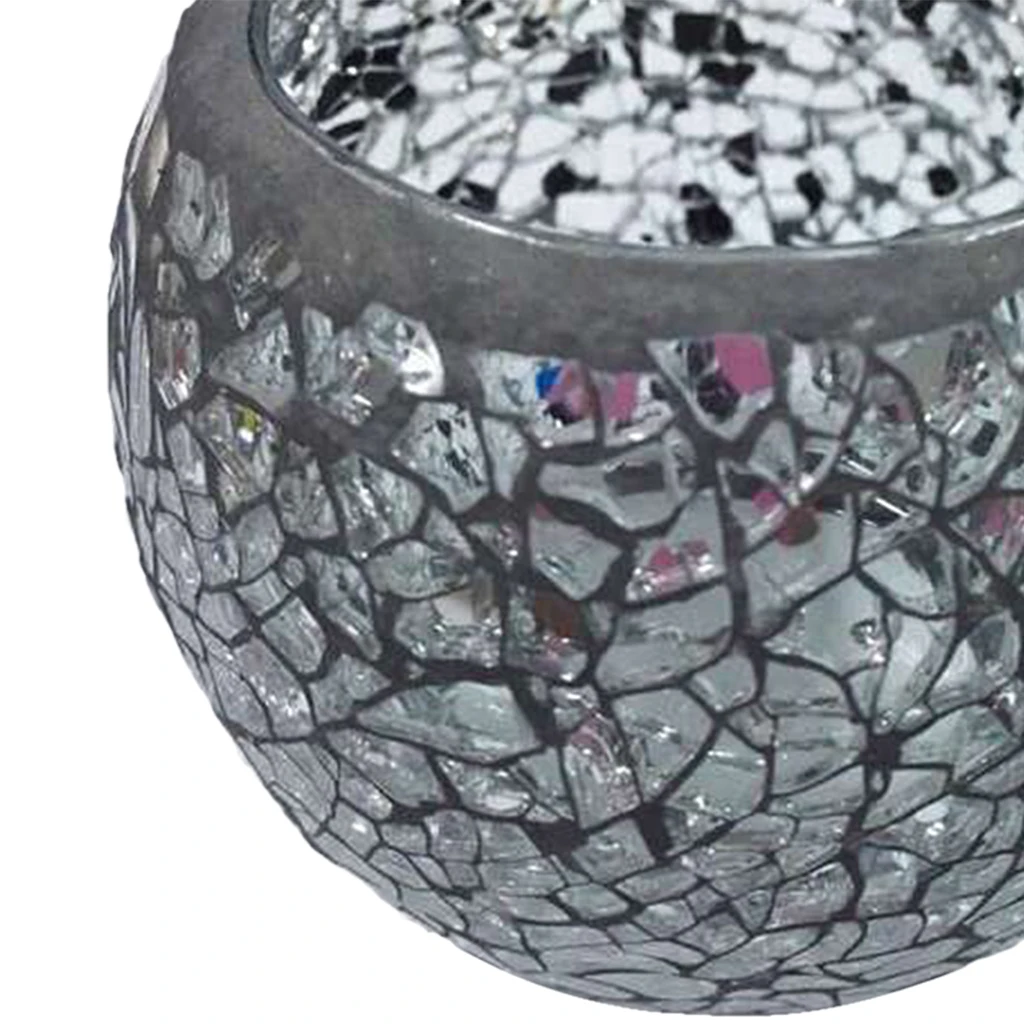 Mosaic Glass Tea Light Candle Holder Romantic Festive Decoration Lighting_D