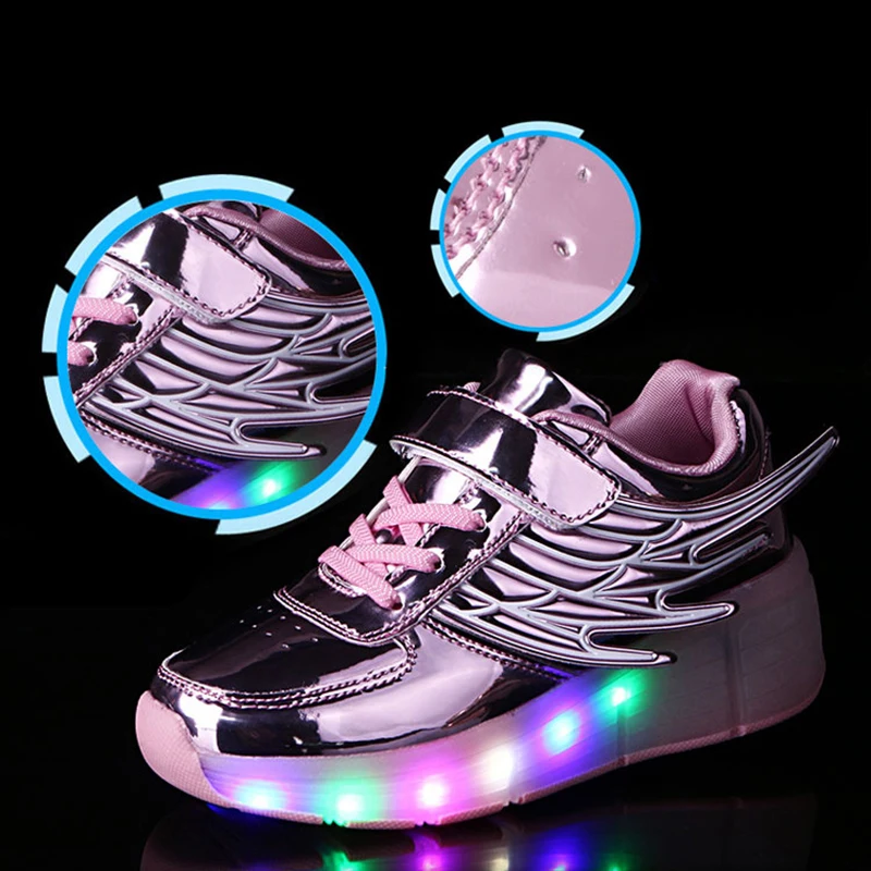 Kids Shoes with LED Lights Children Roller Skate Sneakers with Wheels glowing Led Light Up for Boys Girls Zapatillas Con Ruedas 17