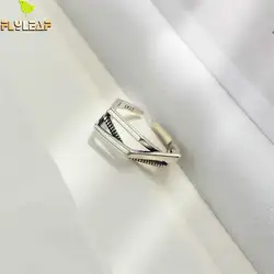 Flyleaf нерегулярные Многослойные переплетённые кольца для женщин Настоящее серебро 925 проба Высокое качество ювелирные изделия Femme Открытое