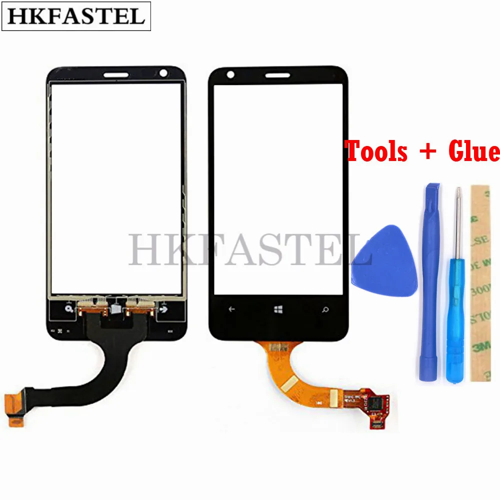 

HKFASTEL Touch For Nokia Lumia 620 N620 Touch Screen Digitizer Glass Outer Front Panel Replacement No LCD Display