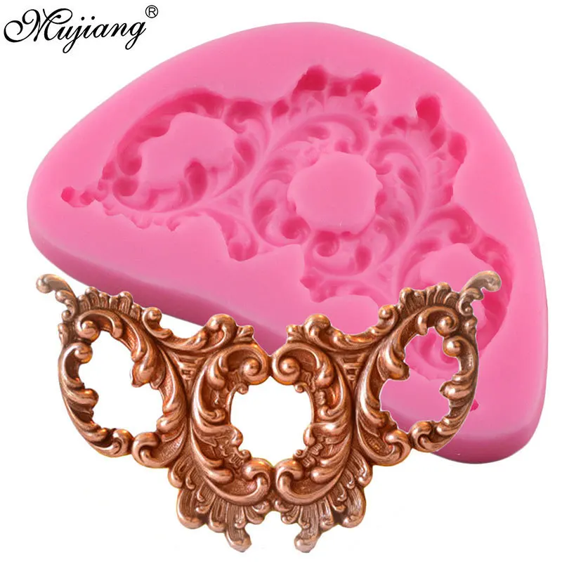 

DIY Cake Border Frame Silicone Mold 3D Baroque Scroll Relief Fondant Cake Decorating Candy Fimo Clay Chocolate Gumpaste Molds