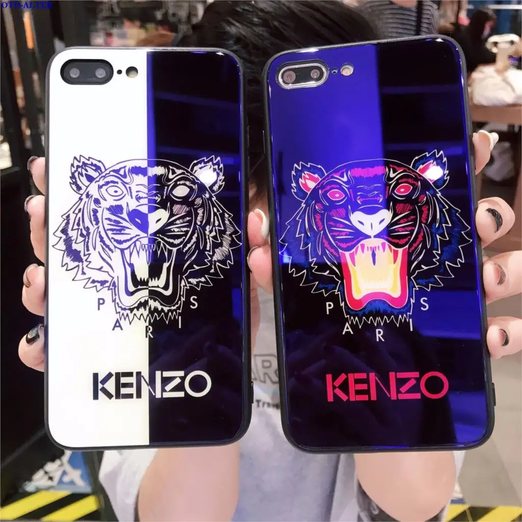 OTO-ALTER blue ray tempered glass case for iphone X/7PLUS/8PLUS/7/8/6PLUS/6SPLUS/6/6S color painting creative phone case