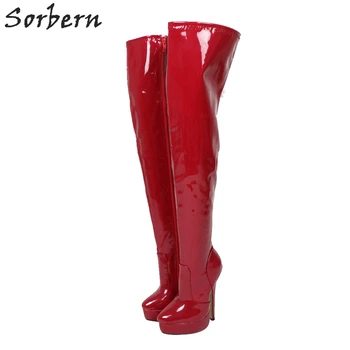 

Sorbern Fashion Mid Thigh High Boots For Women High Heel Platform Shoes Woman Size 10 Us Fetish Boot Unisex Custom Shaft Length