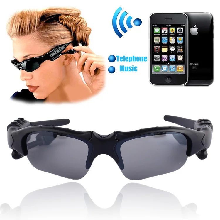 Wireless Bluetooth Glasses Headset music mp3 handsfree earphone Driving