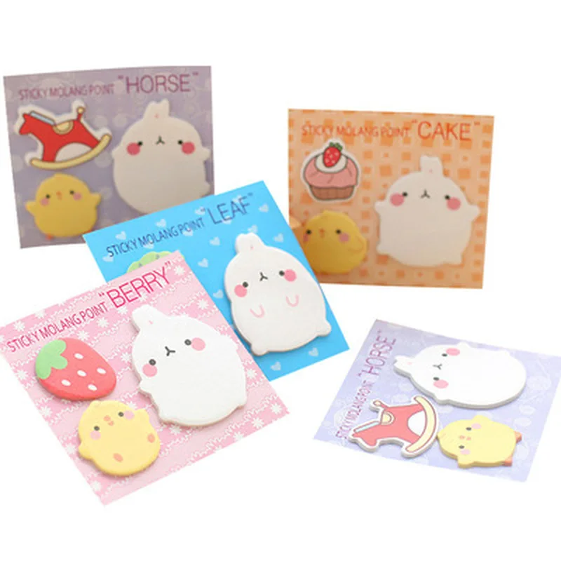

1pcs Rabbit Sticky Notes Kawaii Memo Sheets Cute Stationery Novelty Memo Pad Student Planner Stickers Office School Supplies