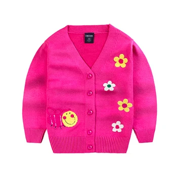 

Children's sweater v-neck cotton top coat