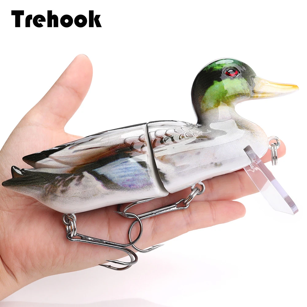 Trehook Fishing Lure 15cm 90g Big Duck Floating Wobblers For Pike