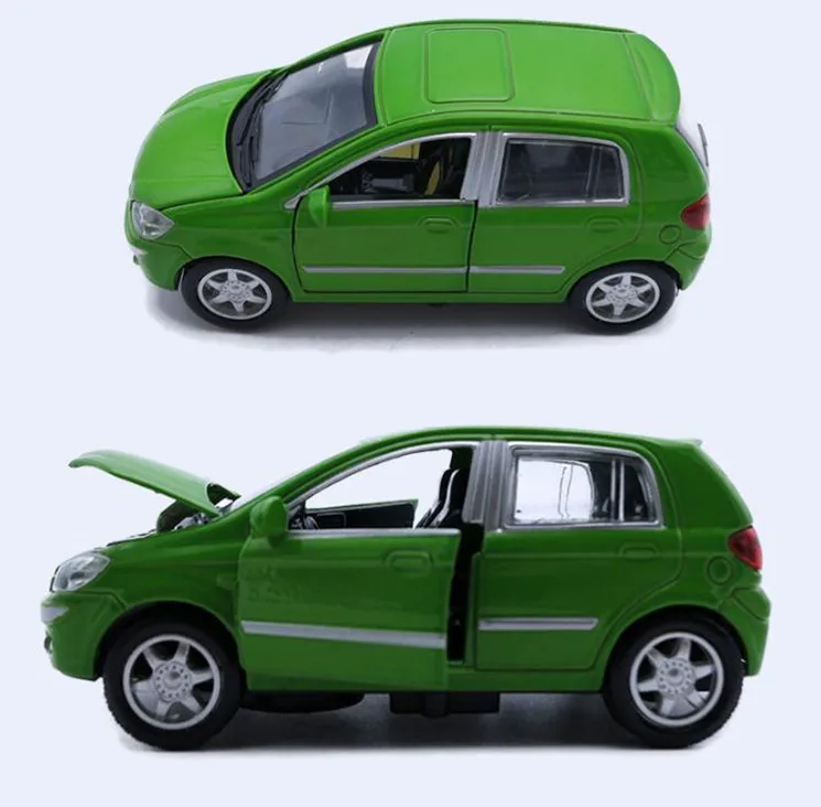  1:32 alloy pull back car toyhigh simulation Hyundai modelmetal diecasts3 open the doormusic&flashto