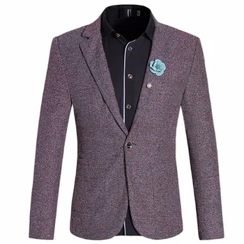 

2016 Men Casual Blazers And Suit Jackets Plus Size M-5XL Mixed-Color Slim Fit Business Coat Men