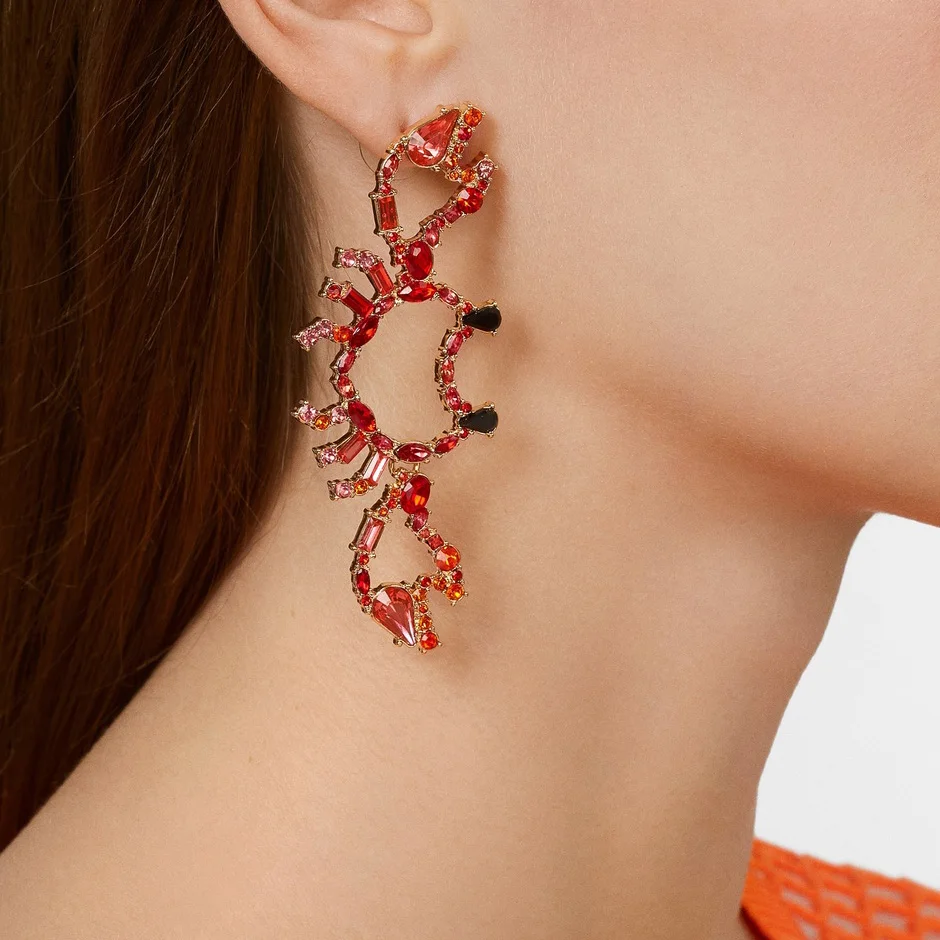 

JUJIA Fashion BA Colorful Drop Earrings Luxury Vintage Crystal Earring For Women Wedding Statement Jewelry