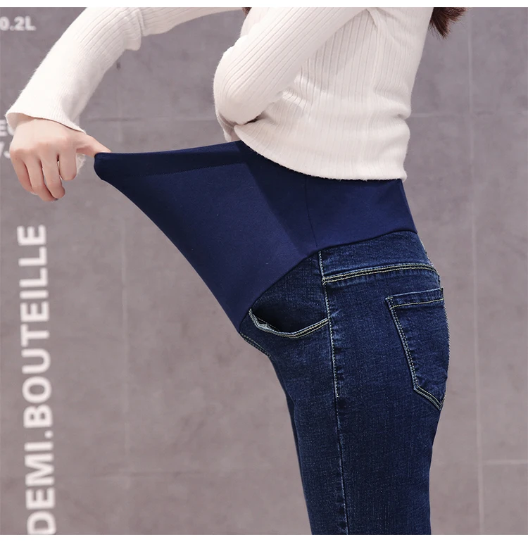 Новая повседневная одежда для беременных джинсы для беременных Ropa Maternidad Embarazada Топ прочные штаны мотоциклиста черный 10% скидка