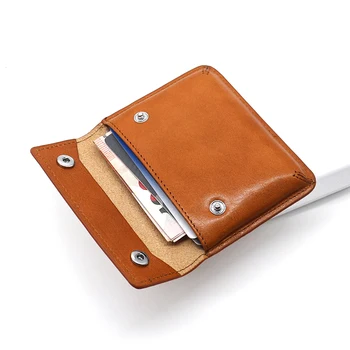 

Alisara Genuine Leather Mini Coin Purses Cowhide Vintage Women Small Coin Wallet Hasp Coin Pouch Men Credit/ID/Bus Card Case