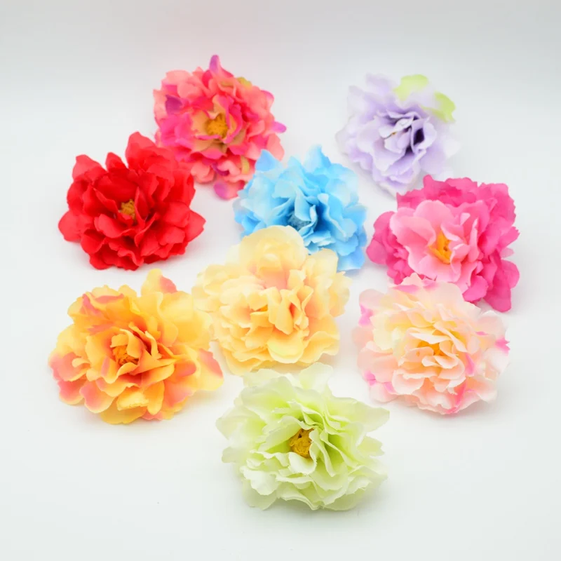 

3pcs Silk plastic peony flower for home decor bridal accessories clearance fake stamen a cap diy gift wreath Artificial flower