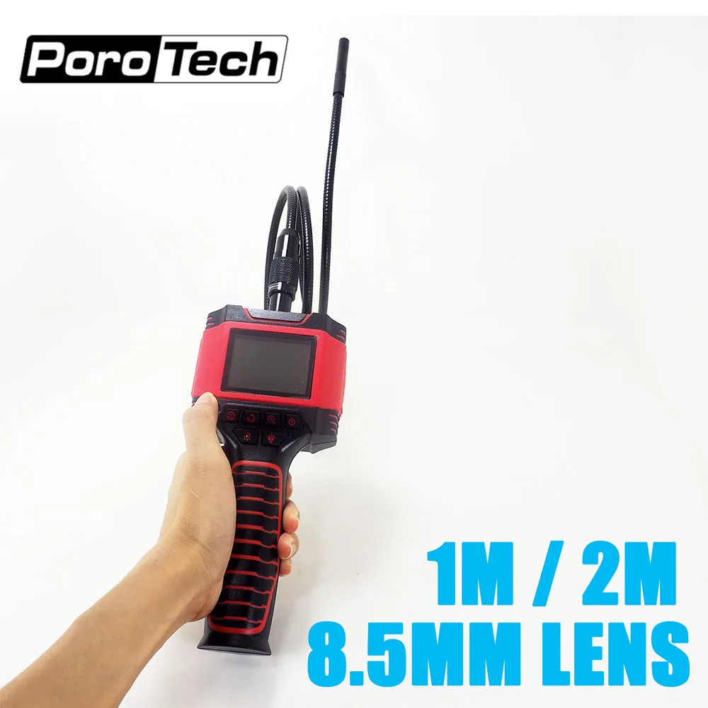 99D2 Handheld 8.5mm 1M 2M 3M Endoscope Camera 2.3 LCD Monitor LED Waterproof Pipe Tube Inspection Borescope 9 inch 17mm handheld industrial pipe sewer inspection video camera ip68 waterproof drain pipe sewer inspection camera system