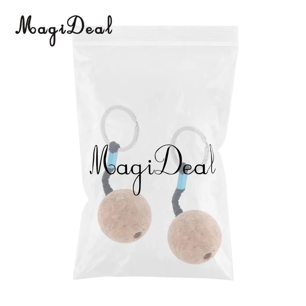 2Pcs Ultralight 3.5cm Floating Cork Keyring Key Chain Water Buoyant Key Ring Marine Sailing Boat Float Replacement Accessories