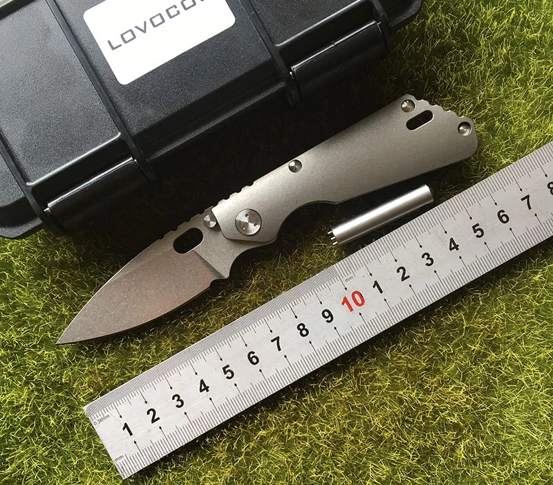 

LOVOCOO Mini SMF Folding Knife TC4 Titanium Alloy Handle M390 Blade Bearing Hunting Camping Outdoor Tactical Kitchen Tool EDC