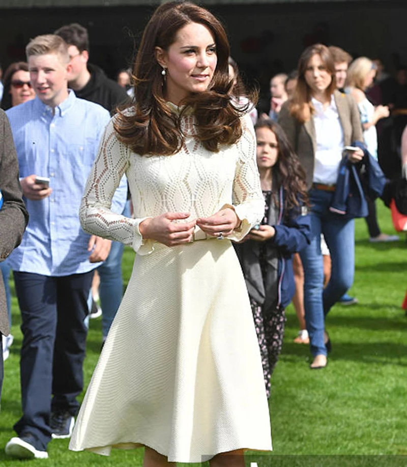 Платье принцессы Мидлтон Kate новые элегантные кружевные лоскутные платья с