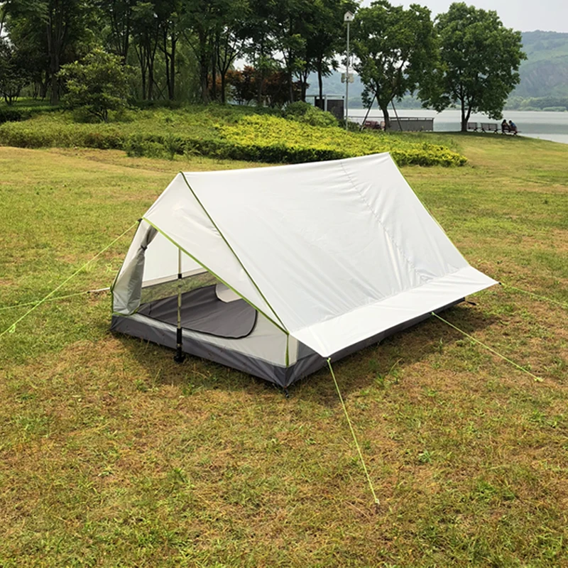 

WINGACE NEW 2 Person Ultralight Oudoor Camping Tent 3 Season Professional 210T Plaid Fabric Waterproof Hiking Rodless Tent Beach