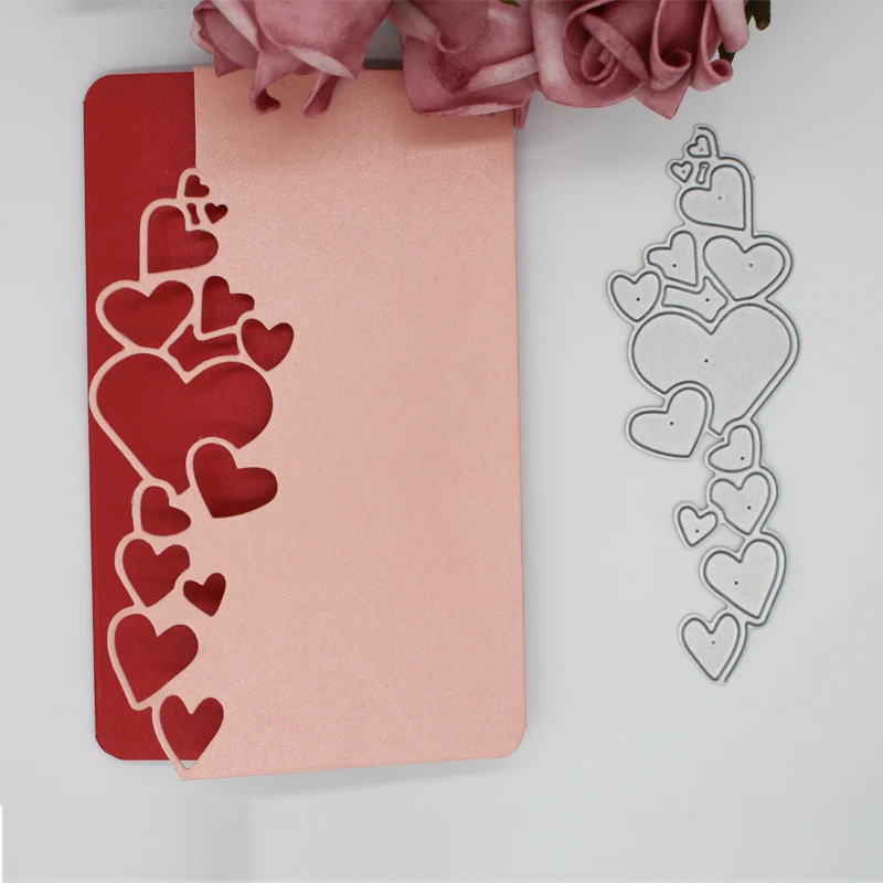 

Metal steel frames Cutting Dies heart lace decoration DIY Scrap booking Photo Album Embossing paper Cards 4.3*12.8cm