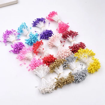 

300pcs Double Heads Stamen wedding decoration Artificial Flowers for needlework DIY wreath Gift Boxes Scrapbooking fake flowers