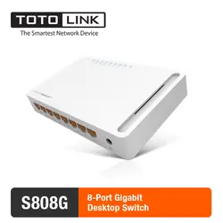 TOTOLINK S808G 8-Порты и разъёмы переключатель 10/100/1000 Мбит/с гигабитный настольный коммутатор