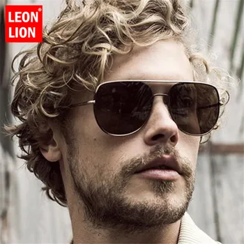 

LeonLion 2019 Classic Vintage Sunglasses Men Brand Designer Metal Sun Glasses Driving Street Beat Oculos De Sol Gafas UV400