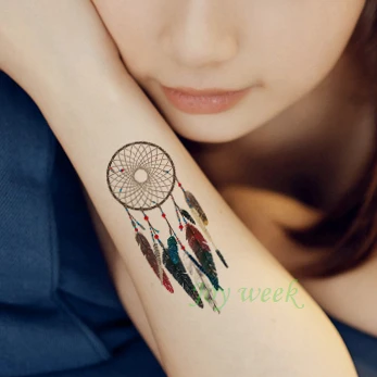 

Waterproof Temporary Tattoo sticker body art dreamcatcher dream catcher tatto stickers flash tatoo fake tattoos for girl women 4