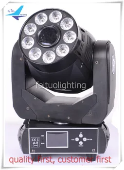 

Free shipping (6 pieces/lot) wash spot light 75w spot 9x12w rgbwa uv wash moving head led