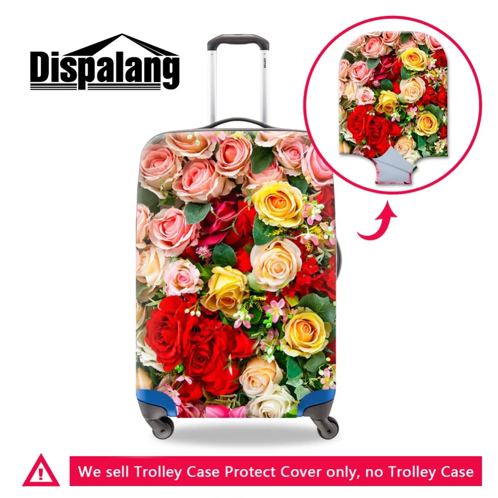 

Dislapang Flower 3D Printed Luggage Cover Luggage Protector Pretty Suitcase Cover Women Travel Accessories Dustproof Rain Cover
