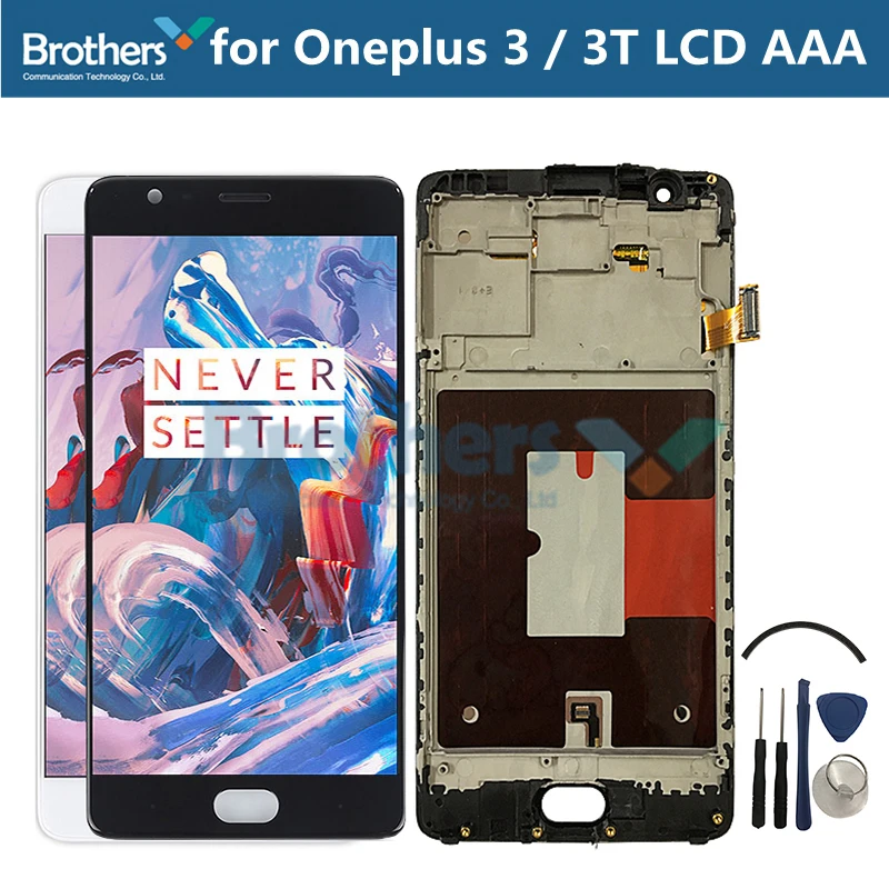 Дешево ЖК экран для Oneplus 3 3T ЖК дисплей для Oneplus 3 3T A3000 сенсорный экран в сборе с рамкой сенсорный дигитайзер TFT экран тест