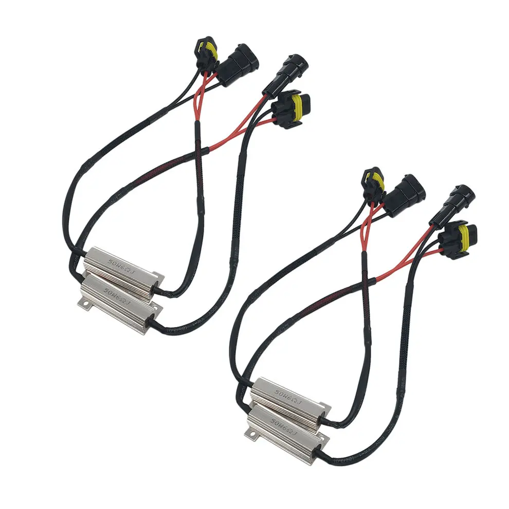 Universal 4pcs H8/H11 Auto Lamp LED Decoder LED Wire for single