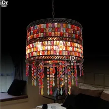 Thai glass lamp Jane European pastoral living room lamp bedroom lamp restaurant decorated Pendant Lights wwy