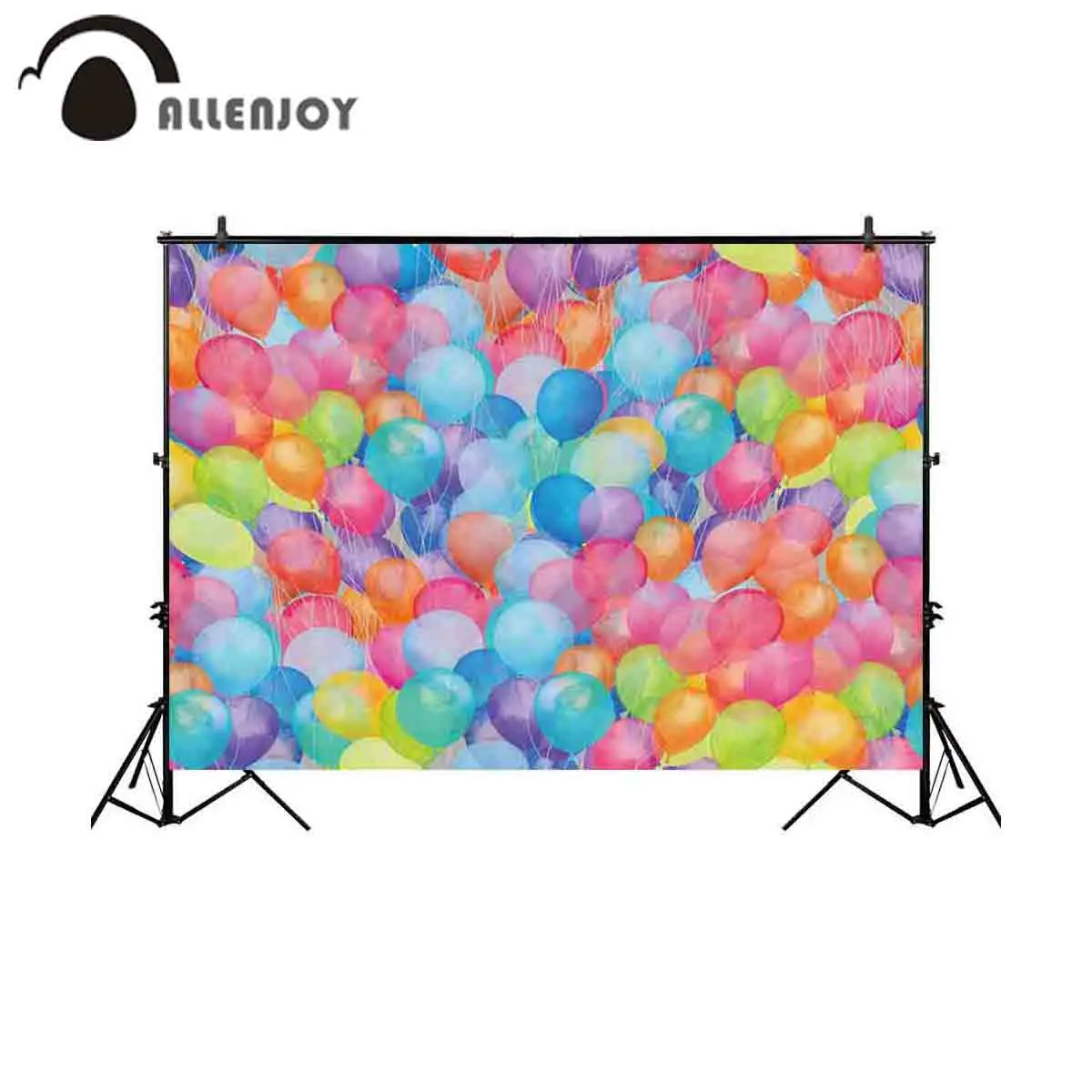 Allenjoy photo background watercolor colorful balloon child party backdrop photobooth fabric photography studio photocall | Электроника