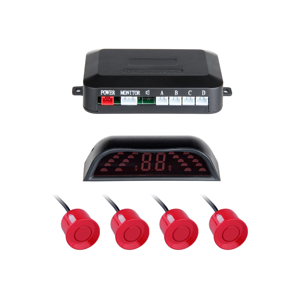 Pantalla LED 2018 sensores de aparcamiento para coche 4 Radars coche Parkmaster de aparcamiento radar detector de coches alarma Parktronic Pantalla LED 2018 sensores de aparcamiento para coche 4 Radars coche Parkmaster de aparcamiento radar detector de coches alarma Parktronic