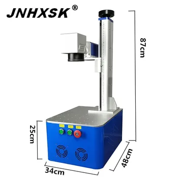 

JNHXSK Fly laser high Speed 20W 30w Portable Mini Desktop Fiber Laser marking machine for metal material phone cover cnc router