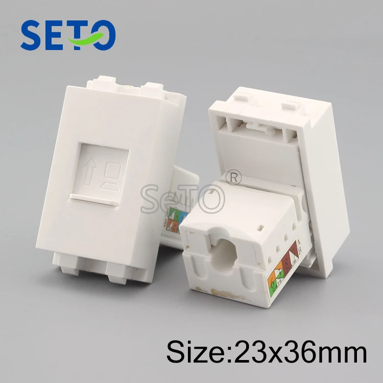

SeTo 128 Type RJ45 Cat6 Network Module Gigabit RJ45 Connector Keystone For Wall Plate Socket