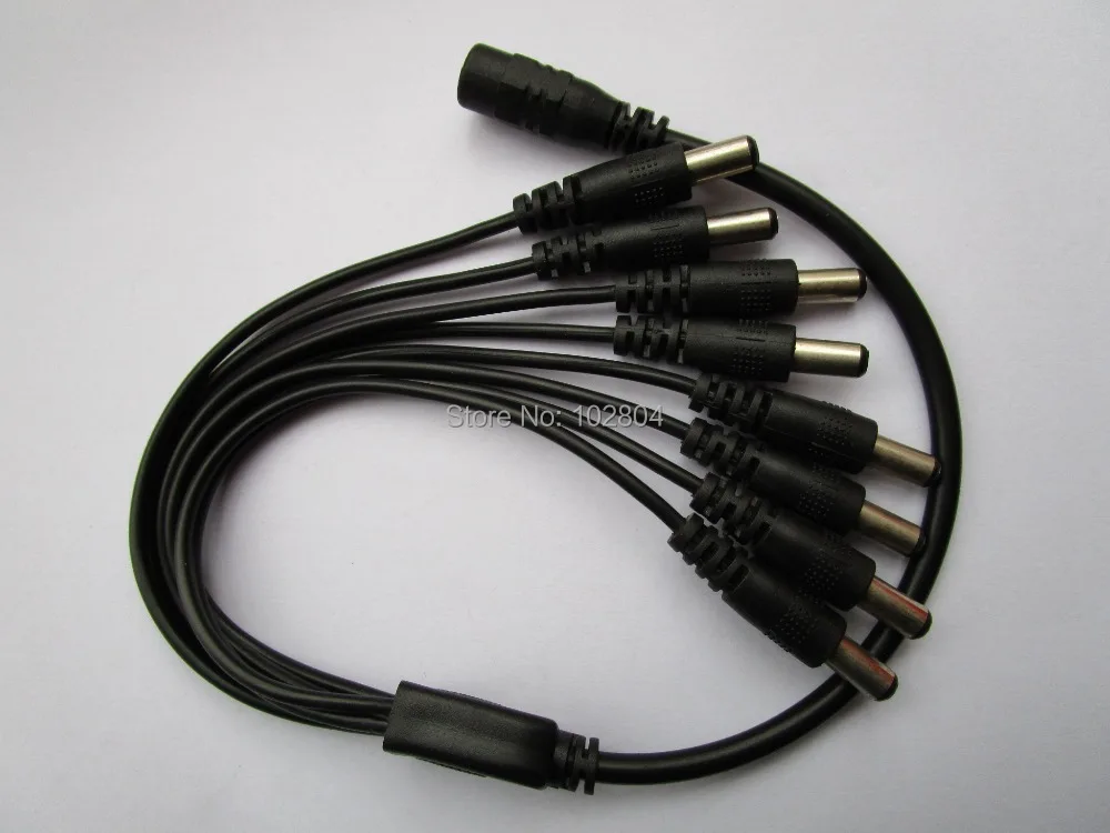 

4 pcs DC Power 5.5x2.1mm 1 Female to 8 Male for CCTV Camera Cable Lengh 40cm 17inch