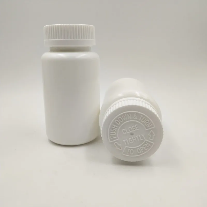 Free shipping 50pcs 150ml 150cc HDPE Plastic Medical White Pill box Bottle Capsules Container with CRC Screw Cap | Красота и здоровье