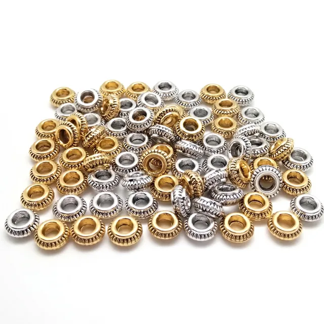 50 sztuk 7x3mm złoto srebro kolor stopu cynku koraliki okrągłe koraliki dystansowe luzem koraliki do tworzenia biżuterii DIY bransoletka naszyjnik tanie i dobre opinie Ze stopu cynku Metal Zinc Alloy zawieszki Okrągły kształt moda metal beads 3 5mm 50 sztuk 7x3mm złoto srebro kolor stopu cynku koraliki okrągłe koraliki dystansowe luzem koraliki do tworzenia biżuterii DIY bransoletka naszyjnik tanie i dobre opinie Ze stopu cynku Metal Zinc Alloy zawieszki Okrągły kształt moda metal beads 3 5mm