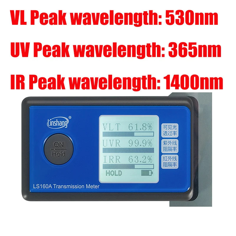 Ls160a Солнечный Плёнки тестер, Портативный Солнечный Плёнки Трансмиссия метр, Разрешение: 0.1% vl/uv/ir 3 в 1 тестер