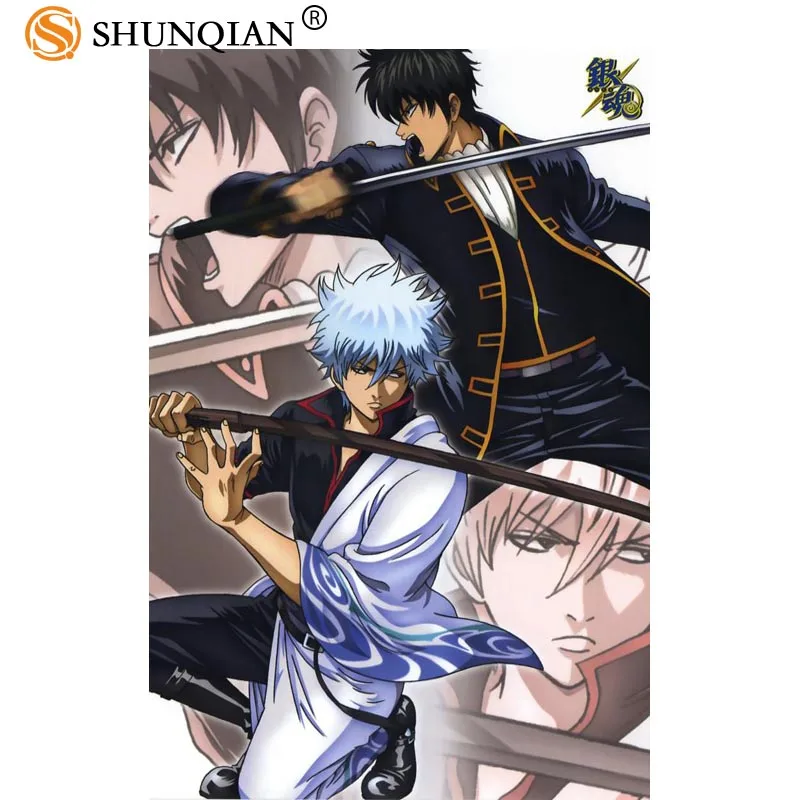 Новое поступление плакат gintama мультяшный Шелковый персонализированные Плакаты