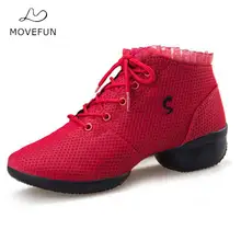 Спортивный Особенности мягкая подошва дыхание Обувь для танцев Спортивная обувь для женщины практика Обувь современного танца Джаз Обувь