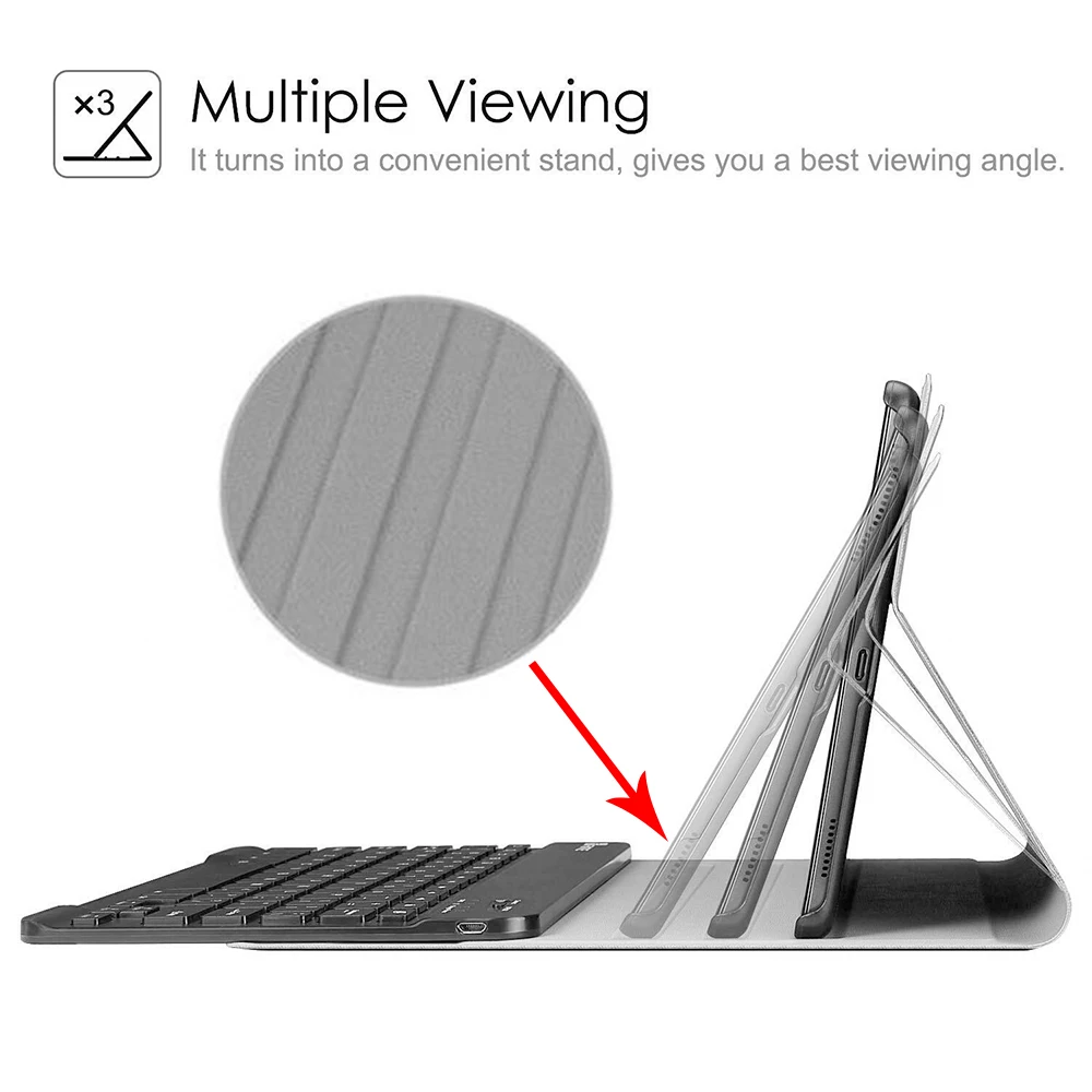 Wireless Bluetooth Keyboard Protect Tablet Case For Samsung Galaxy Tab A 8.0 inch 2019 SM-P200 P205