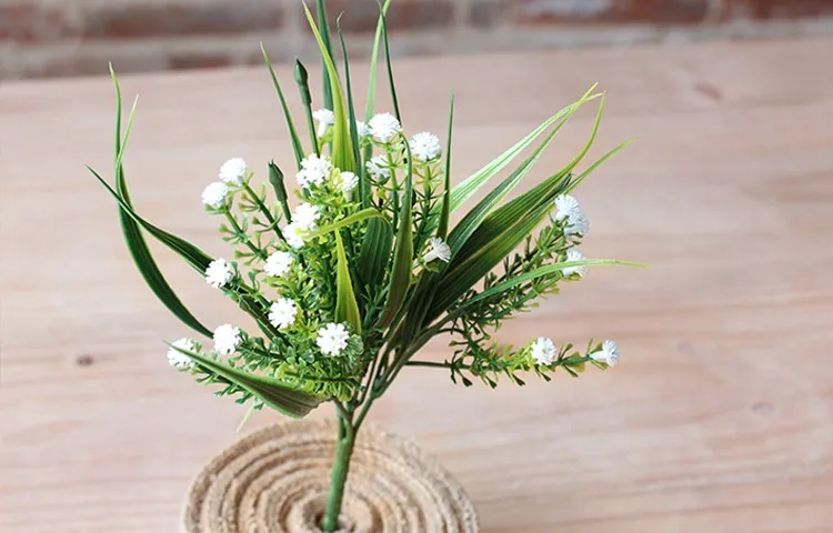 5 вилок/шт украшения свадебные декоративные цветы поддельные пластиковые искусственные растения букет композиция домашние вечерние украшения для сада