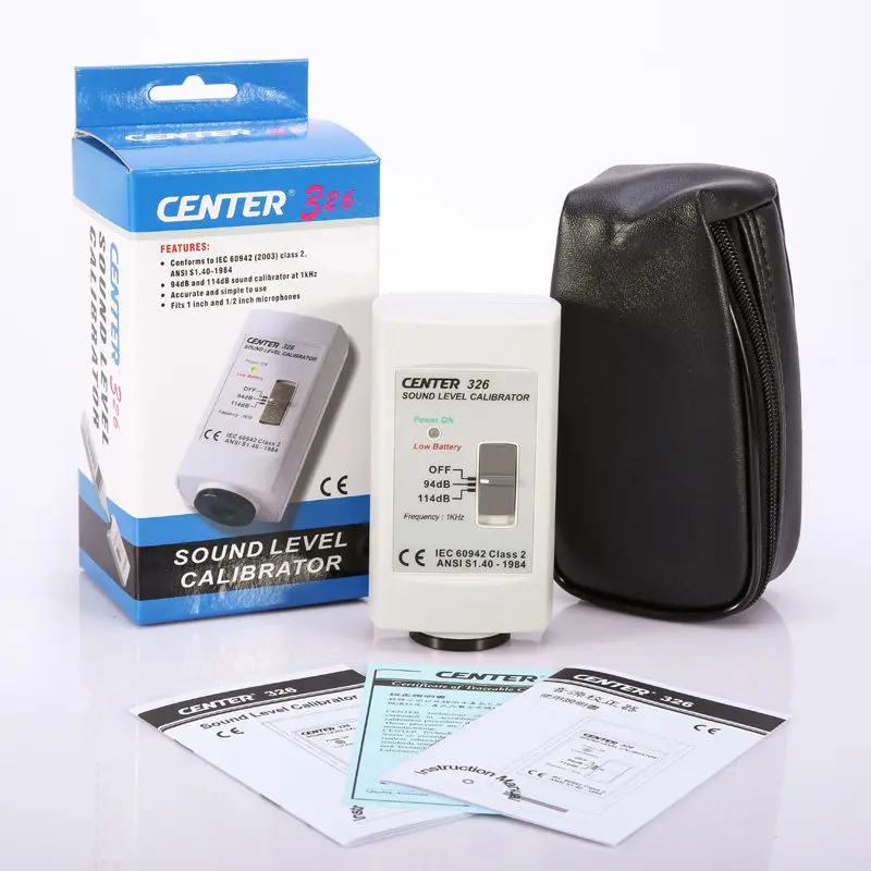 Калибратор уровня шума и звука CENTER 326 (94dB/114dB) точный простой в использовании
