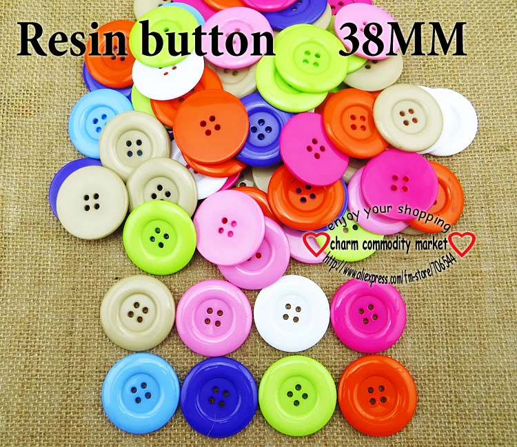 20x Flower 2-holes Flatback Wooden Clothing Sewing Buttons Replacement 23mm
