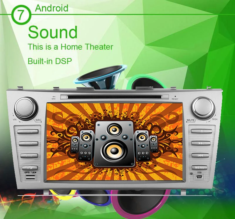 Cheap Pure Android 7.1 Car dvd player for Togyota Camry 2007 2008 2009 2010 2011 Capacitive Screen 2 din 8 inch in dash car dvd 5