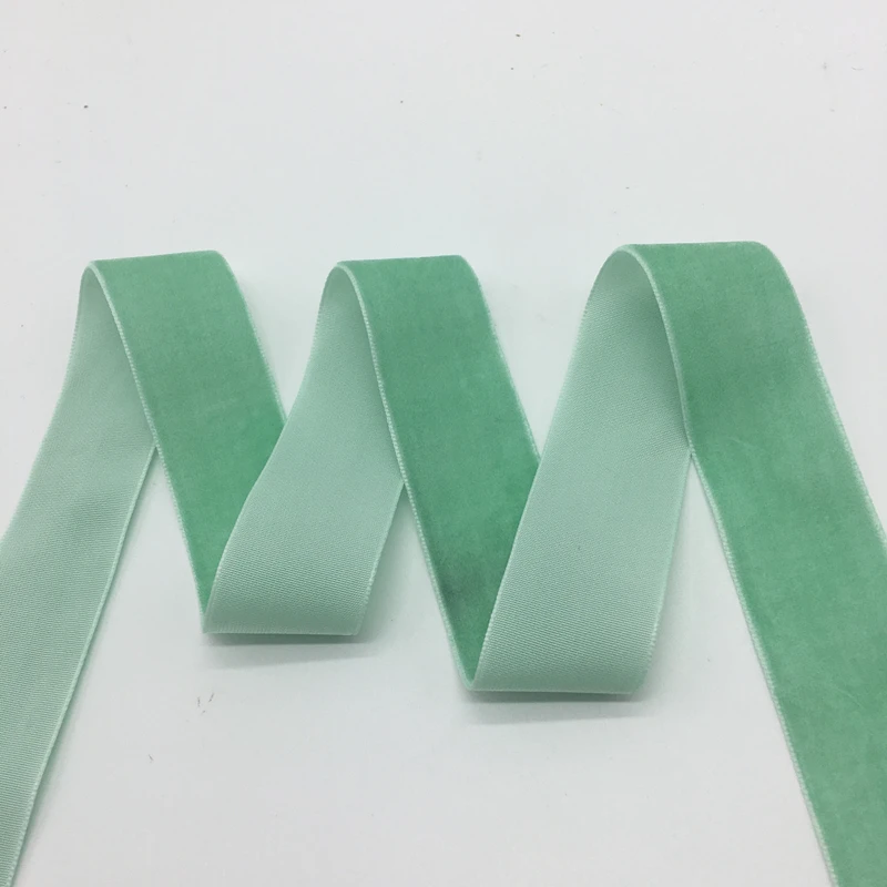 

3 yards/lot 1"(25mm)Wide Cyan Velvet Ribbon Headband Clips Bow Wedding Decoration
