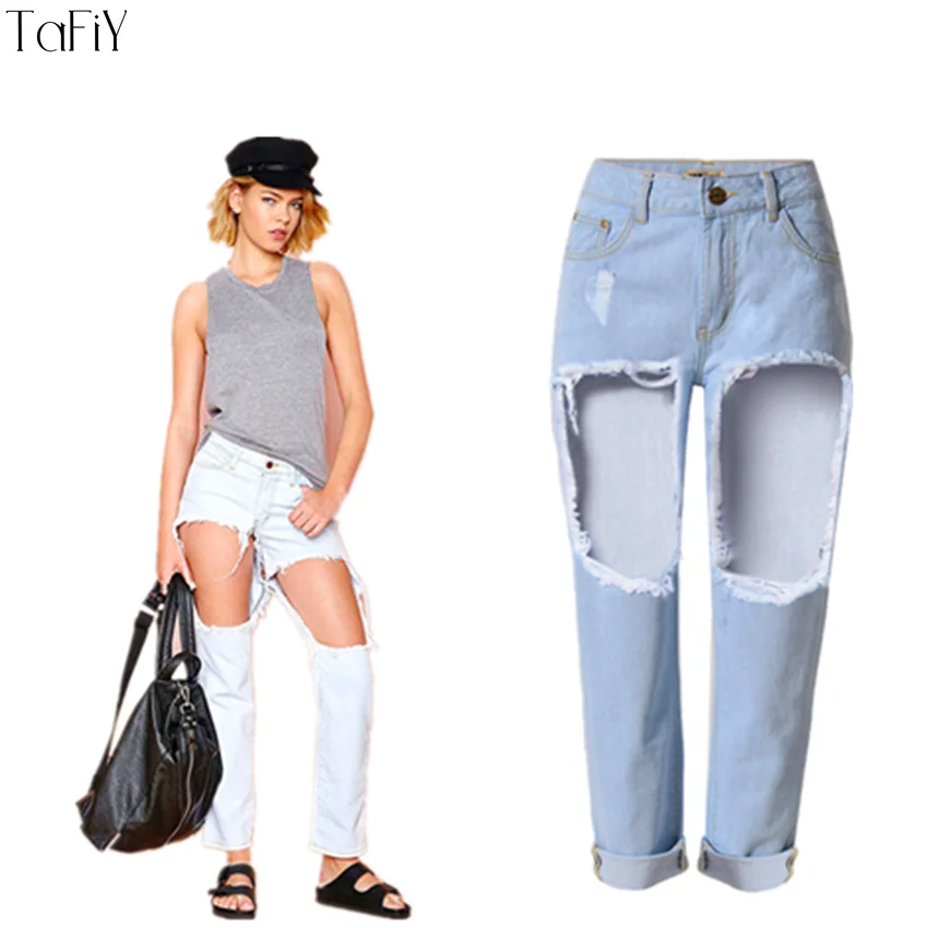 HziriP 2017 Summer Spring Women High Waist Jeans Ladies
