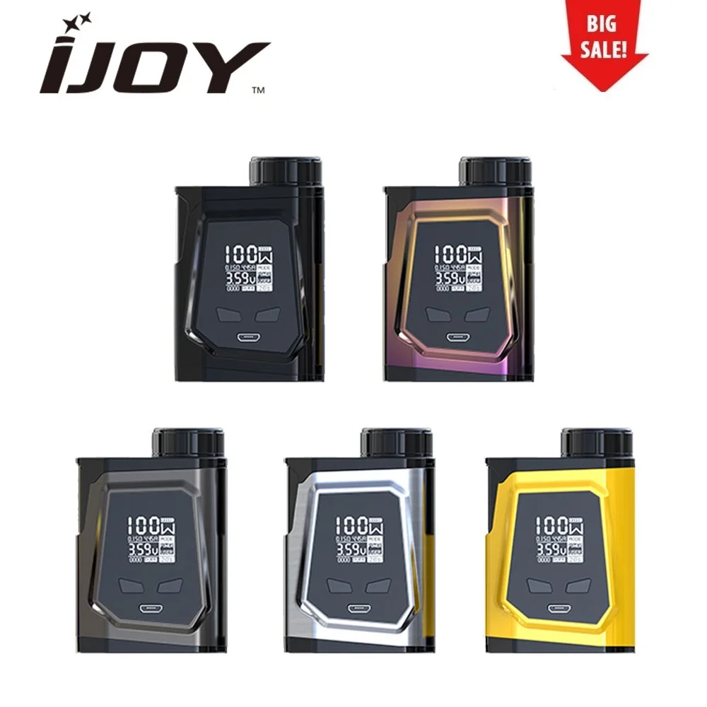 

Hot Sell Original IJOY CAPO 100 Box MOD max 100W output fit 18650 /21700/ 20700 Battery e-cigarette vape box mod vs Drag mod